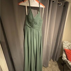 green bridesmaid dress